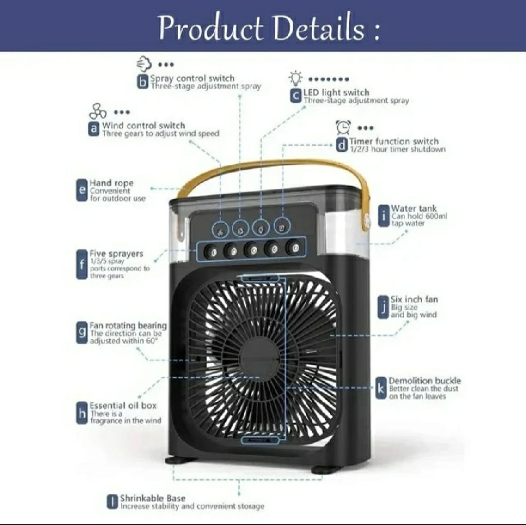 Portable Mini Air Conditioner Fab | 3 in 1 |