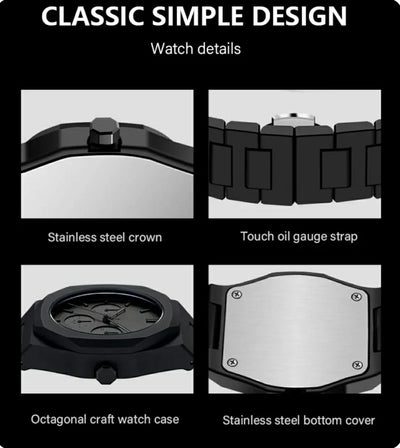 LUXURY ARABIC BLACK AURA WATCH